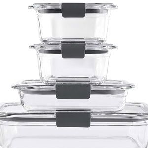 Glass Storage Set of 4 Food Storage Containers w/ Lids
